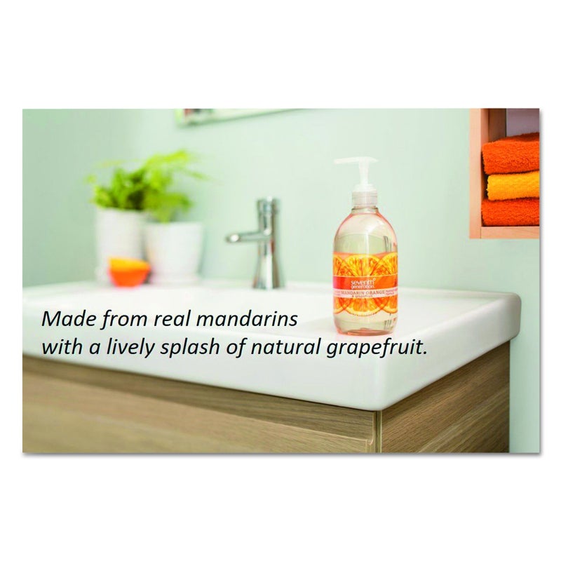 Seventh Generation Hand Wash, Mandarin Orange & Grapefruit Scent, 12oz - Image 4